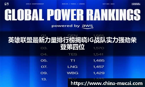 英雄联盟最新力量排行榜揭晓IG战队实力强劲荣登第四位